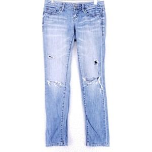 Converse The Skinny Vintage Distressed Jeans Women Size 6 Low Rise Denim Pants